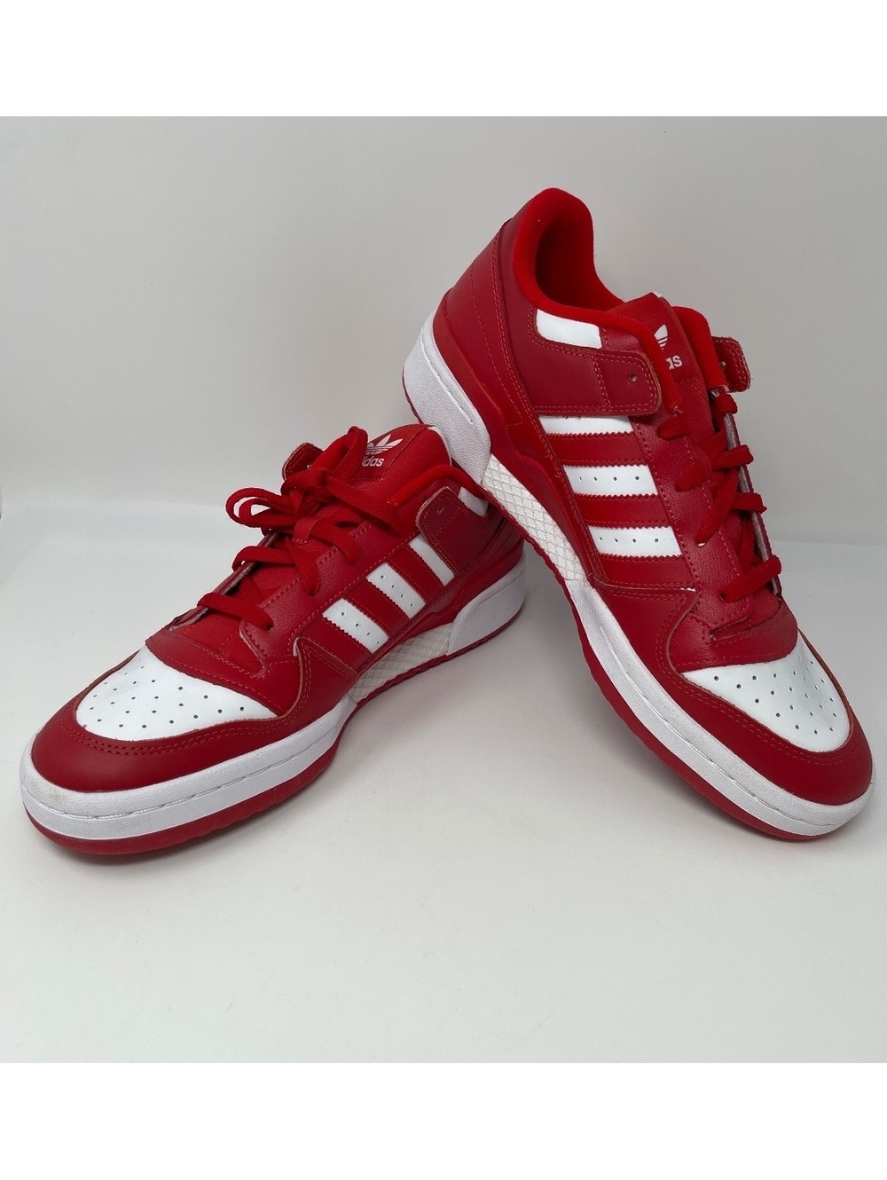Adidas Forum Low Scarlet Red White Men's Sneaker Shoes Leather Gym